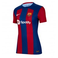 Camiseta Barcelona Jules Kounde #23 Primera Equipación Replica 2023-24 para mujer mangas cortas
